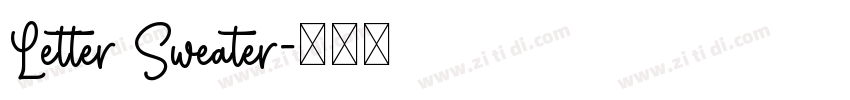 Letter Sweater字体转换